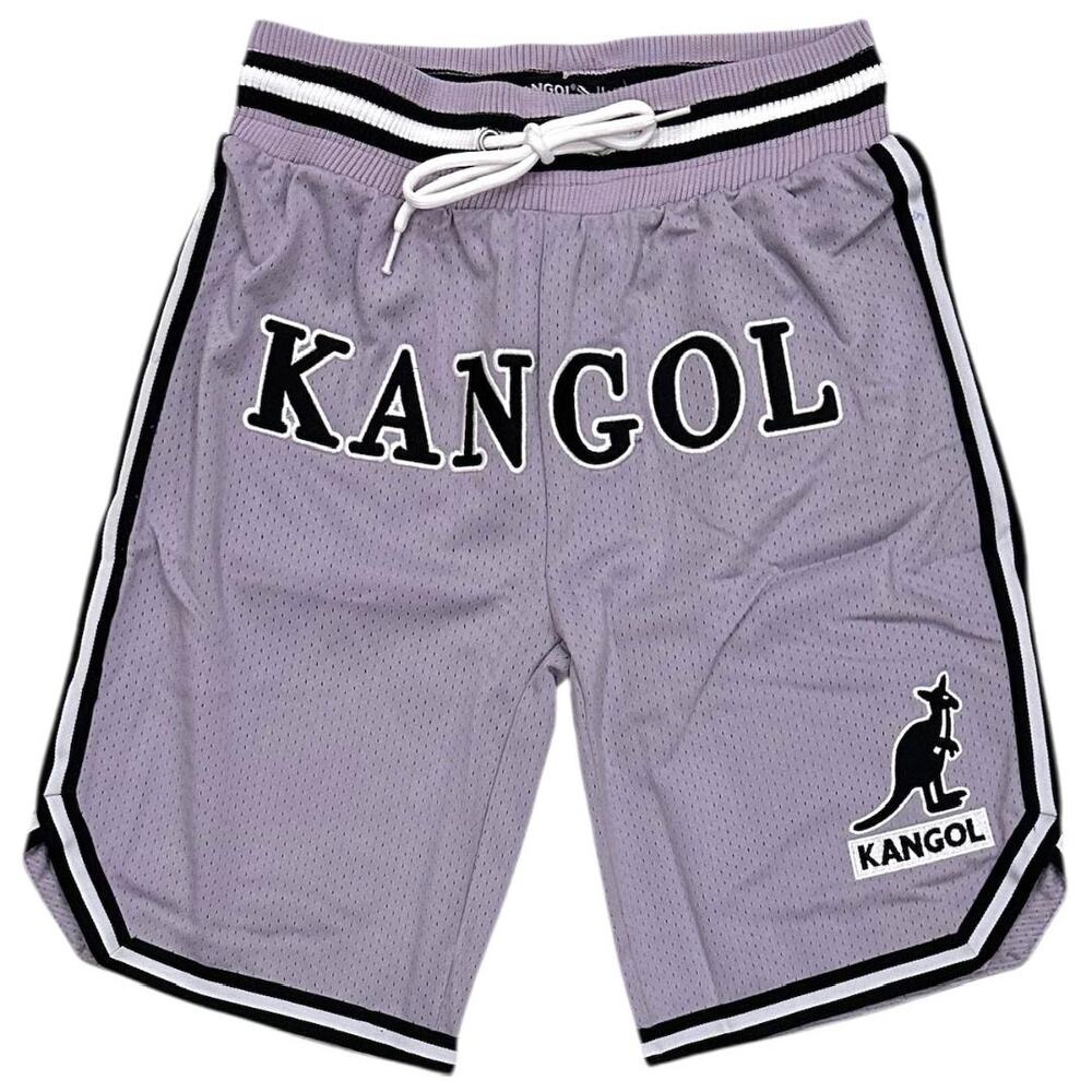 Kangol Men's Game Day Embroidered Logo Mesh Basketball Shorts in Lavender